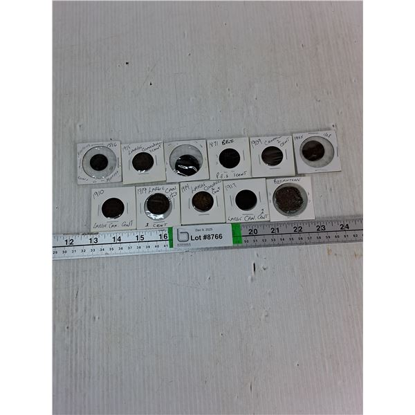 Various Coins- Canadian One Cents, Byzentine