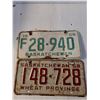 Image 3 : (4) Saskatchewan License Plates '57-'75