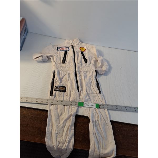 Race Car Mechanic Costume For Kids (34") Some Stains
