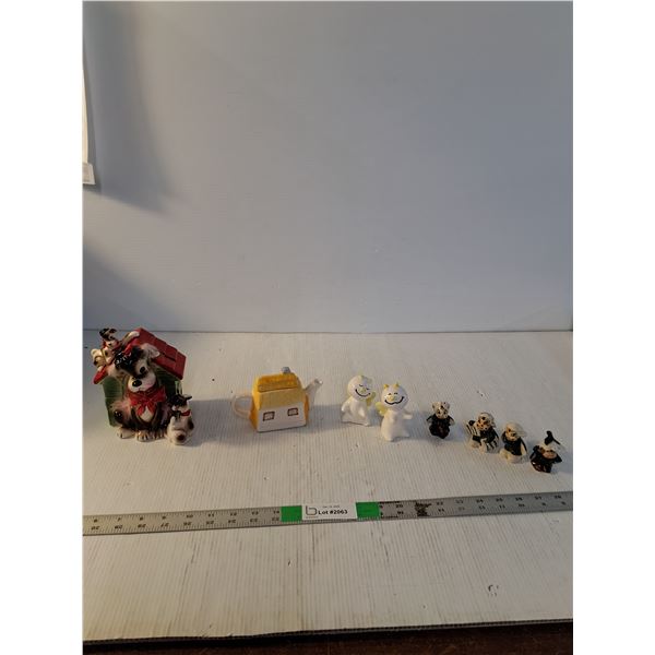 Ceramic Decorative Figurines, Ceramic Dog House Piggy Bank, misc