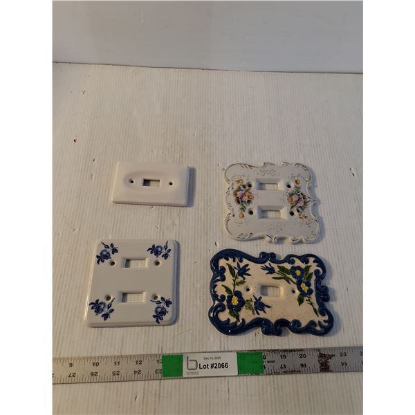 Collection of Porcelain Light Switch Plates