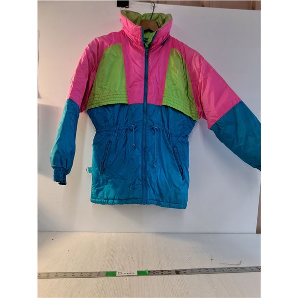 Bright Neon Puffer Jacket ( aprox size small/medium)