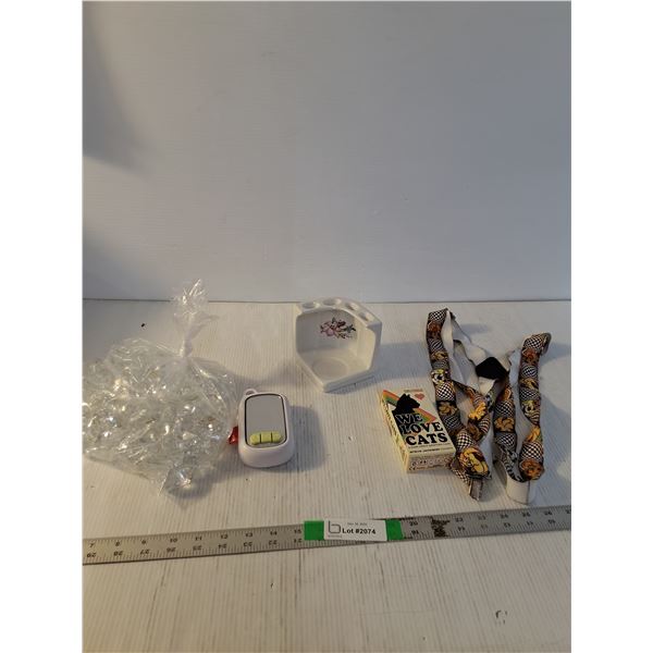 Chandliler Like Oranament, Skip Hop Explore Phone Toy, Ceramic Toothbrush Holder, Suspeders, Misc