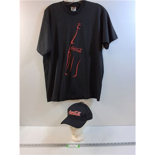 Coca Cola Shirt (Size Large) & Baseball Hat (One Size Fits All) - MANNIQUIN Head NOT INCLUDED
