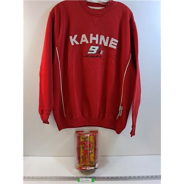 Kasey Kahne NASCAR Sweater (L-XL) & Figurine