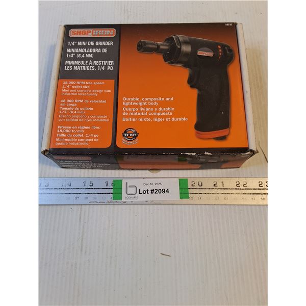 Shop Iron 1/4" Mini Die Grinder-appears new