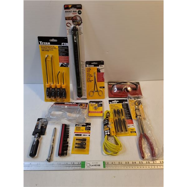 NOS Tool Lot-Seal& O-Ring Remover Set,Safety Glasses,Hose Grip Pliers and more in pictures