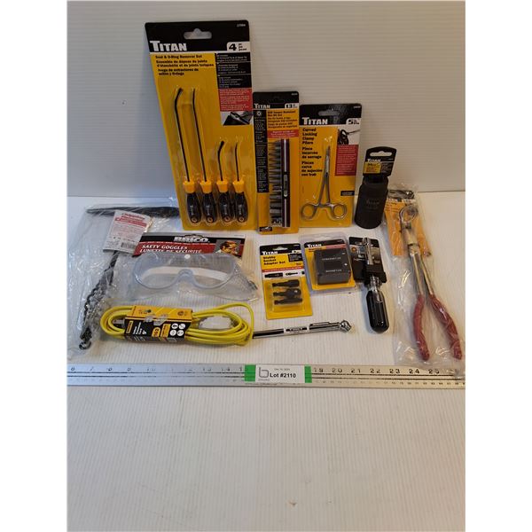 NOS Tool Lot-SAE Tamper Resistant Hex Bit Set,Chipping Hammer,Hose Grip Pliers and more in pictures