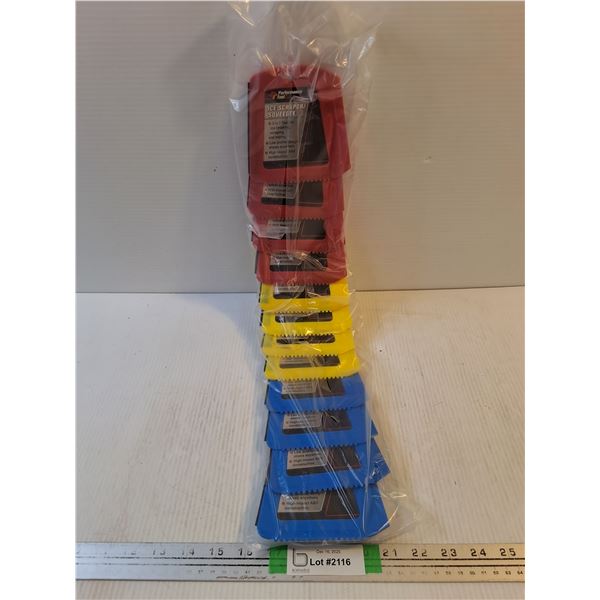 Clipstrip of (12) Ice Scrapers