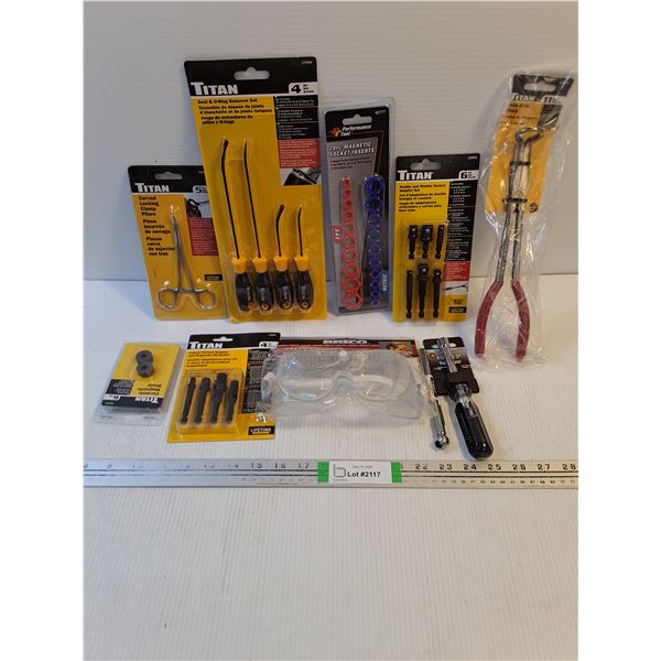 NOS Tool Lot-Seal& O-Ring Remover,Hose Grip Pliers,Safety Goggles and more in pictures