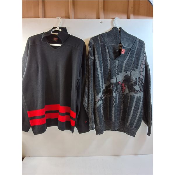 (2) Mens Sweaters: Size XL - Nike Team Canada & Nino Forieri Brands