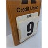 Image 2 : Credit Union Wall Calender (Some Months Missing, As Is) - 16" x 9"