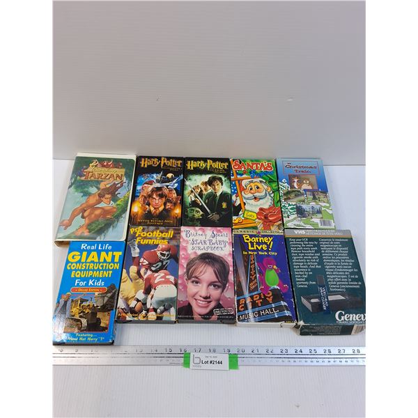 (10) VHS: Tarzan, Harry Potter, Christmas, Football, Misc