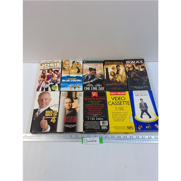 (10) VHS: SWAT, Lord of the Rings, Don Cherry Hockey, Mr. Bean, Misc