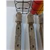 Image 2 : (5) Glass Insulator Posts w/Four Insulators, Condiment Carriers, Shoe Studs, Misc
