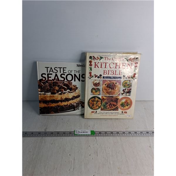 (2) Cooking Books- Taste The Seasons, The Cooks Kitchen Bible