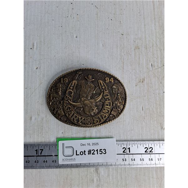 1994 Calgary Stampede Brass Belt Buckle