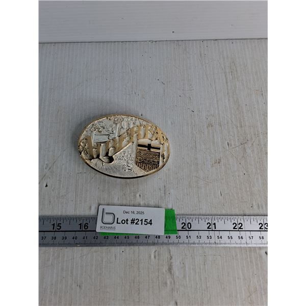 Alberta Brass Belt Buckle