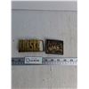 Image 1 : (2) Alaska Themed Brass And Metal Belt Buckles