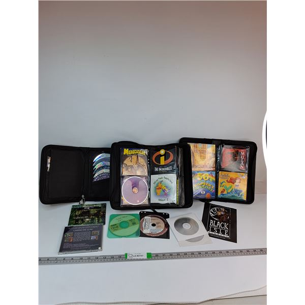 (3)DVD Cases With Various Kid Movies And Sound Track CD's- Disney, DreamWorks, Barbie