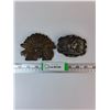 Image 1 : (2) Brass Belt Buckles- Winchester Western And Indigenous Chief Themed