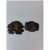 Image 4 : (2) Brass Belt Buckles- Winchester Western And Indigenous Chief Themed