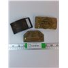 Image 1 : (3) Brass Belt Buckles- Teamster, Levi Strauss & Co, Operating Engineer Themed