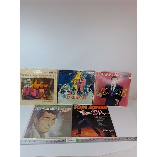 (5)Records- Dean Martin, Tom Jones, Benny Goodman, Earl Grant, Frankie Laine