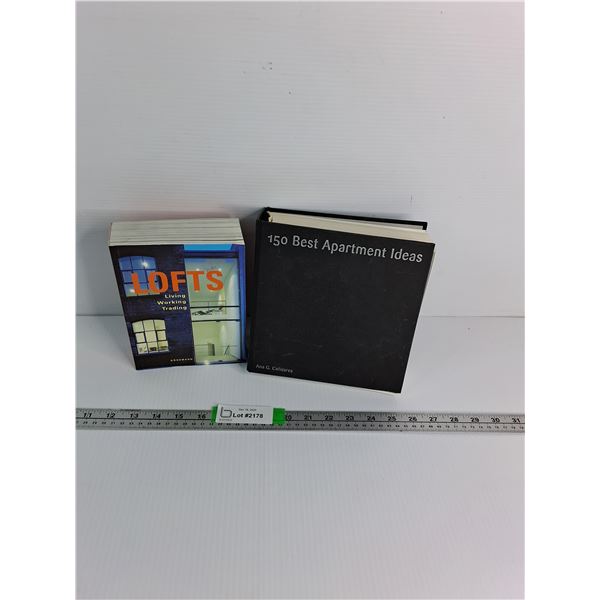(2) Books- Lofts Living Working Trading By Konemann, 150 Best Apartment Ideas By Ana G. Canizares