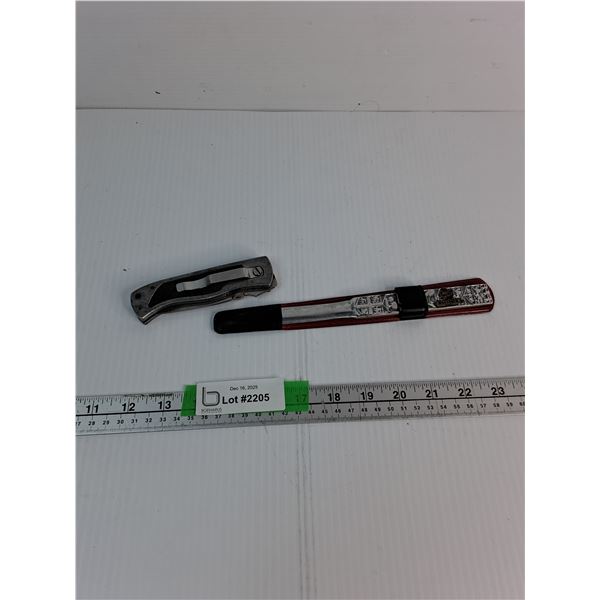 Tactical Folding Knife And An Aluminum Letter Opener