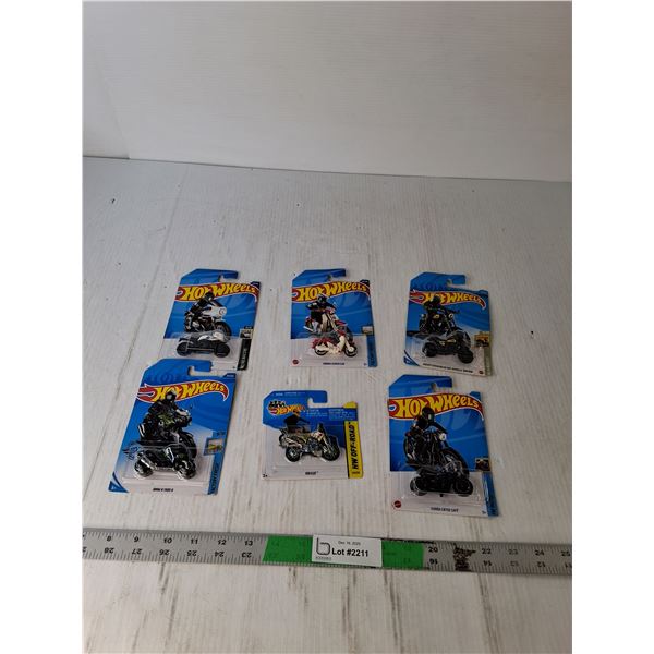 (6) Hotwheels Bikes ( NIB)