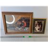 Image 1 : (2) Paintings- Wolf and Boy & Dog Up to 16.75" x 13.75"