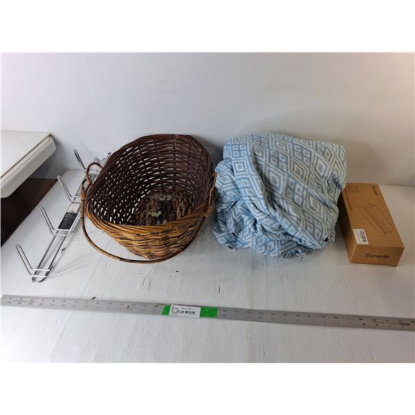 Double Sheet Set, Wicker Basket, Door Rack, Sharpening Stone