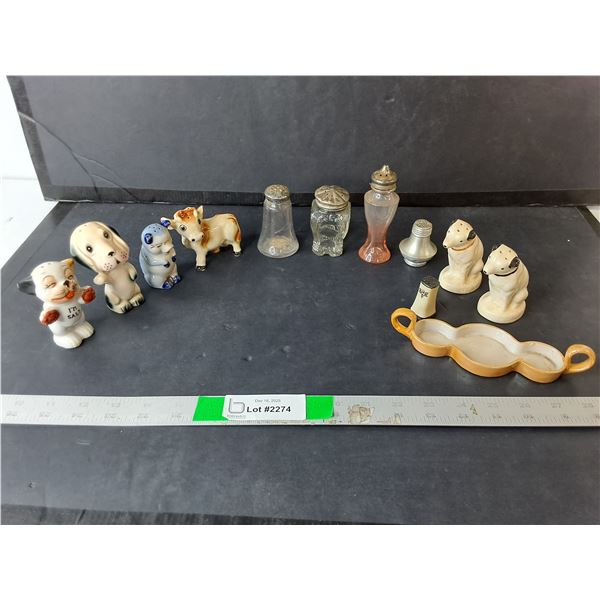 Ceramic & Glass Salt and Pepper Shakers