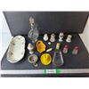 Image 1 : Glass Decanter 9.5", Ceramic Tray, Salt & Pepper Shakers, Misc.