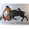Image 1 : Bull & Matador Plastic Wall Decor 34" x 20", Cannot Ship