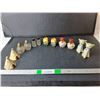 Image 1 : (6) Pairs of Glass/Ceramic Salt & Pepper Shakers