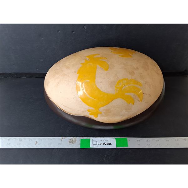 Roooster Style Clay Roaster 12"