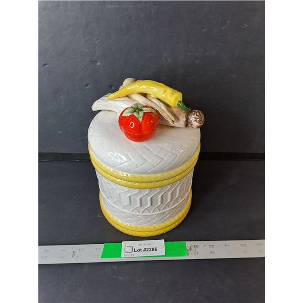 Ceramic Vegetable Style Cookie Jar 9.5"
