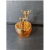Image 2 : Amber Glass Deer Trinket Dish 6"