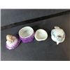 Image 3 : (2) Ceramic Trinket Dishes & (2) Miniature Oil Lamps Up to 9.5"