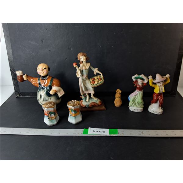 Ceramic Figurines Up to 8" and Salt & Pepper Shakers
