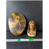 Image 1 : (2) Wooden Jesus Figurines Up to 9.75"