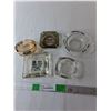 Image 1 : (5) Glass Ashtrays- Esso, Texaco, Ford, Misc.