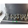 Image 1 : (11) Martini Glasses & Decanter 13" - PICK UP