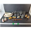 Image 1 : Gravy Boat, Glasses, Ceramic Salt & Pepper Shakers, Misc.