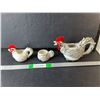 Image 1 : Ceramic Rooster Creamers & Sugar Bowl