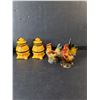 Image 2 : (4) Sets of Salt & Pepper Shakers- Rooster, Indigenous, RCMP, Misc.