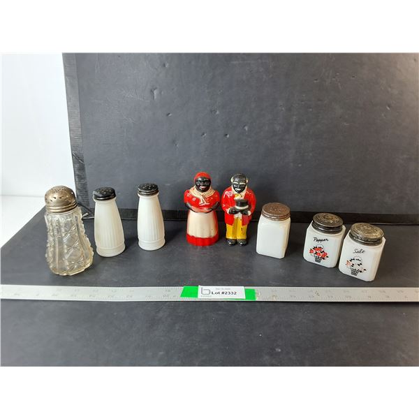 Plastic and Glass Salt & Pepper Shakers