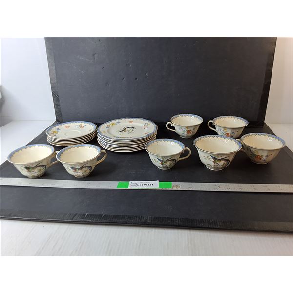 Ceramic Bread/Dessert Plates & Teacups/Sugar Bowl - Pick Up Preferred